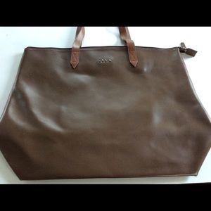 Brown leather LODIS tote